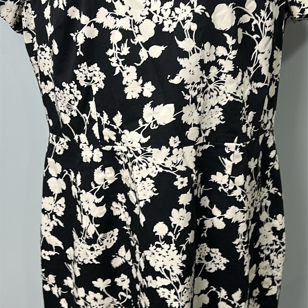 Talbots Floral Bateauneck Sheath Dress Size 16 - Picture 5 of 10